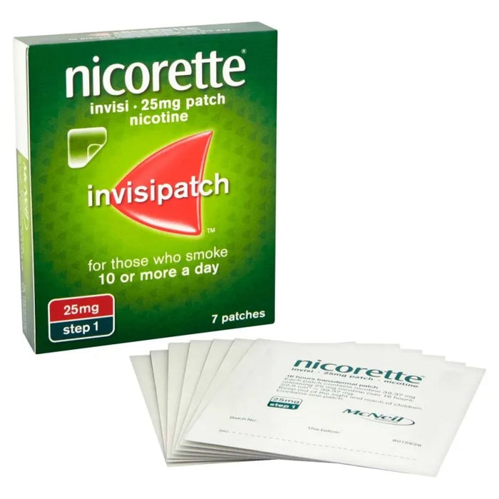 Nicorette Invisipatch 25mg Step 1 7 patches contents view
