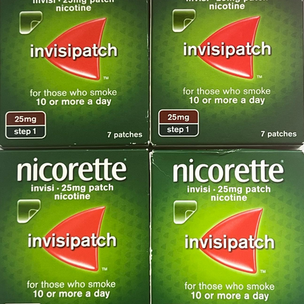 Nicorette Invisipatch 4x7 patches 25mg step 1