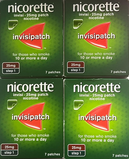 Nicorette Invisipatch 4x7 patches 25mg step 1