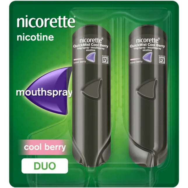 Nicorette QuickMist Cool Berry 2x150 Double Nicotine Mouth Spray